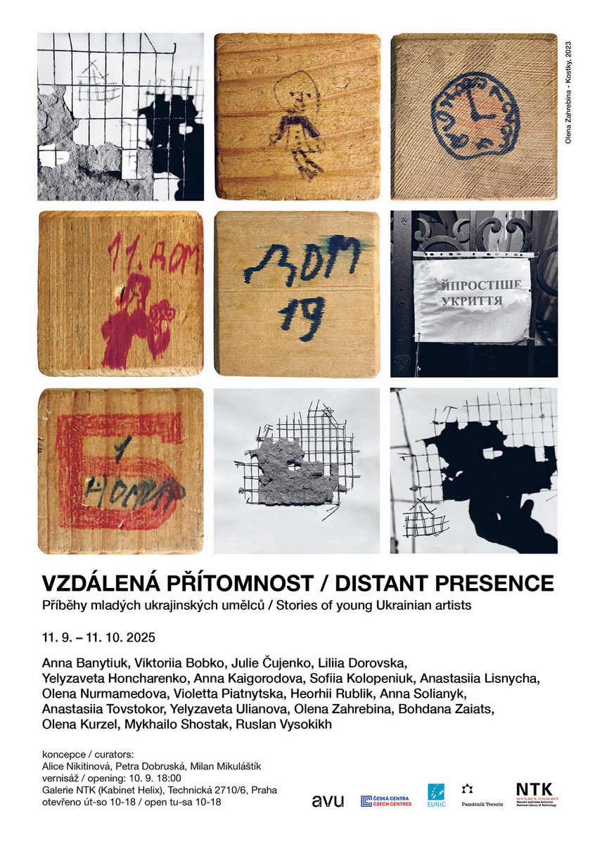 Plakát k výstavě Vzdálená přítomnost